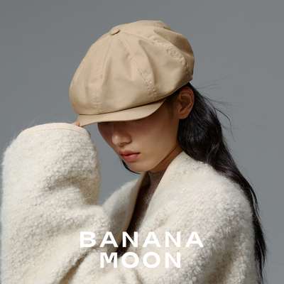 90S复古ROW风大帽兜廓形_后松紧异形英伦鸭舌帽_微纸感精纺画家帽