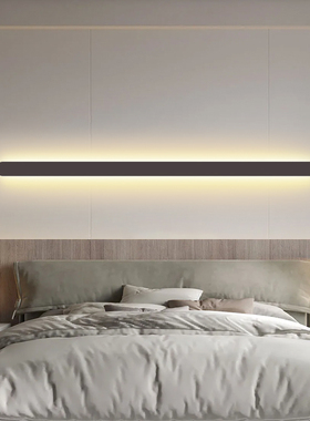 现代极简线条一字型长条壁灯客厅电视沙发背景墙灯led卧室床头灯