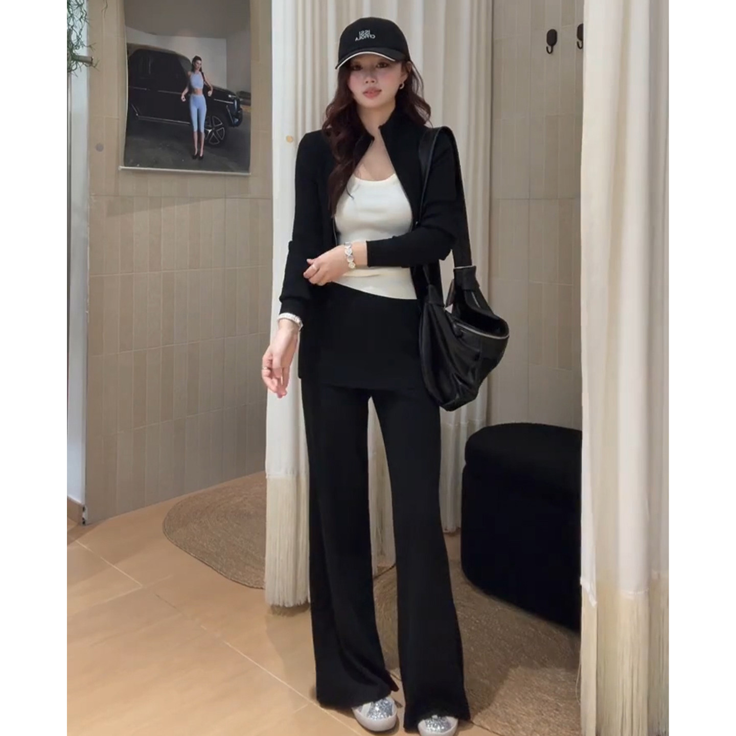 不费力穿搭松弛感卫衣卫裤套装女图片