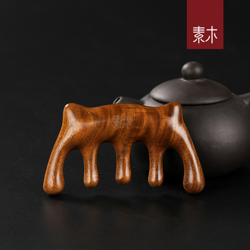正品按摩梳子刮痧疏通经络檀木