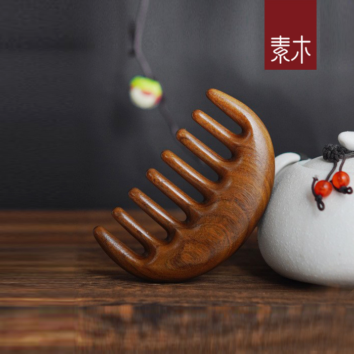 多功能头皮按摩梳子檀木梳