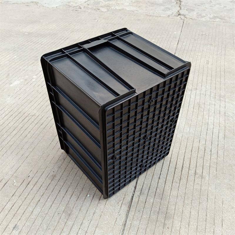 生产供应545*415*70防静电塑胶箱配盖电子厂防尘套叠周转箱现货