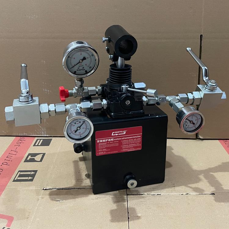 PMI45S-Y双作用手动液压泵配L铁制油箱