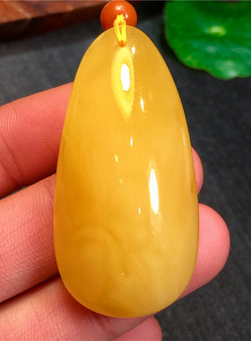 原矿蜜蜡水滴吊坠/俄料蜜蜡/蜜蜡随形吊坠无烤色天然蜜蜡水滴项链