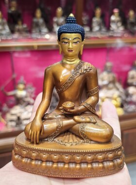 释迦牟尼佛/释迦佛/佛陀像/悉达多/三宝/10cm红铜佛像藏传摆件