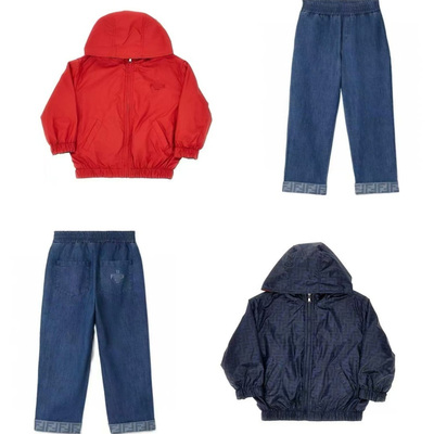 F 25新款 男女童 双面外套 牛仔裤
