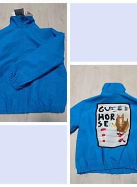 G*C D 26新款 男女童 马年蓝色提花外套