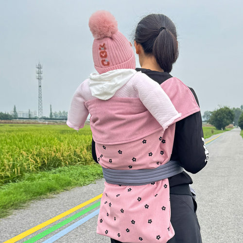 四川贵州重庆地区老式灯芯绒传统背带小娃儿奶娃双肩背布秋冬加厚