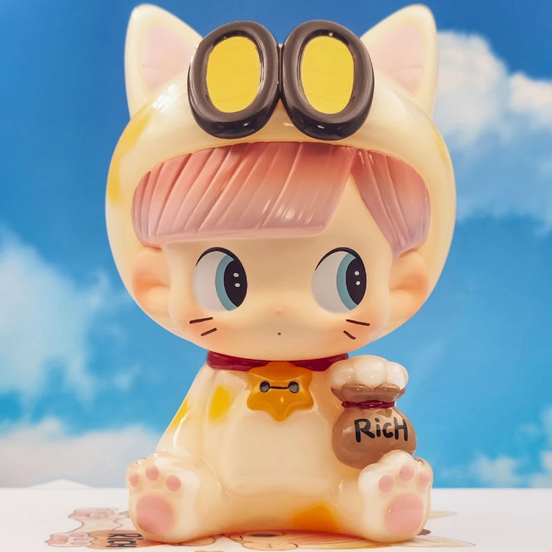 popmart泡泡玛特lilios小福猫潮玩大娃手办盲盒创意可爱礼物摆件