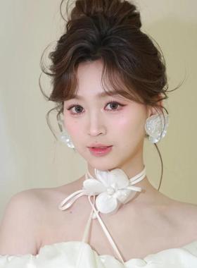 甜美新娘公主造型花朵项链