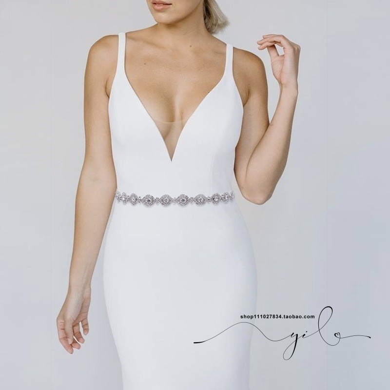 腰带女水钻镶嵌简约百搭