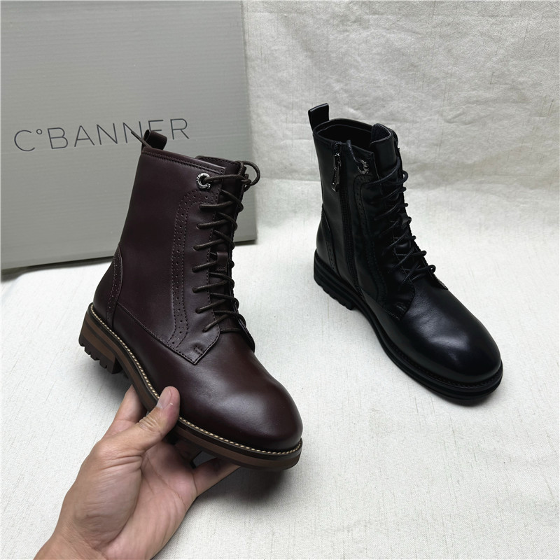 千百度马丁靴真皮橡胶亏本