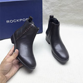 乐步正品 撤柜舒适圆头时装 靴女秋冬新款 Rockport 牛皮套筒短靴