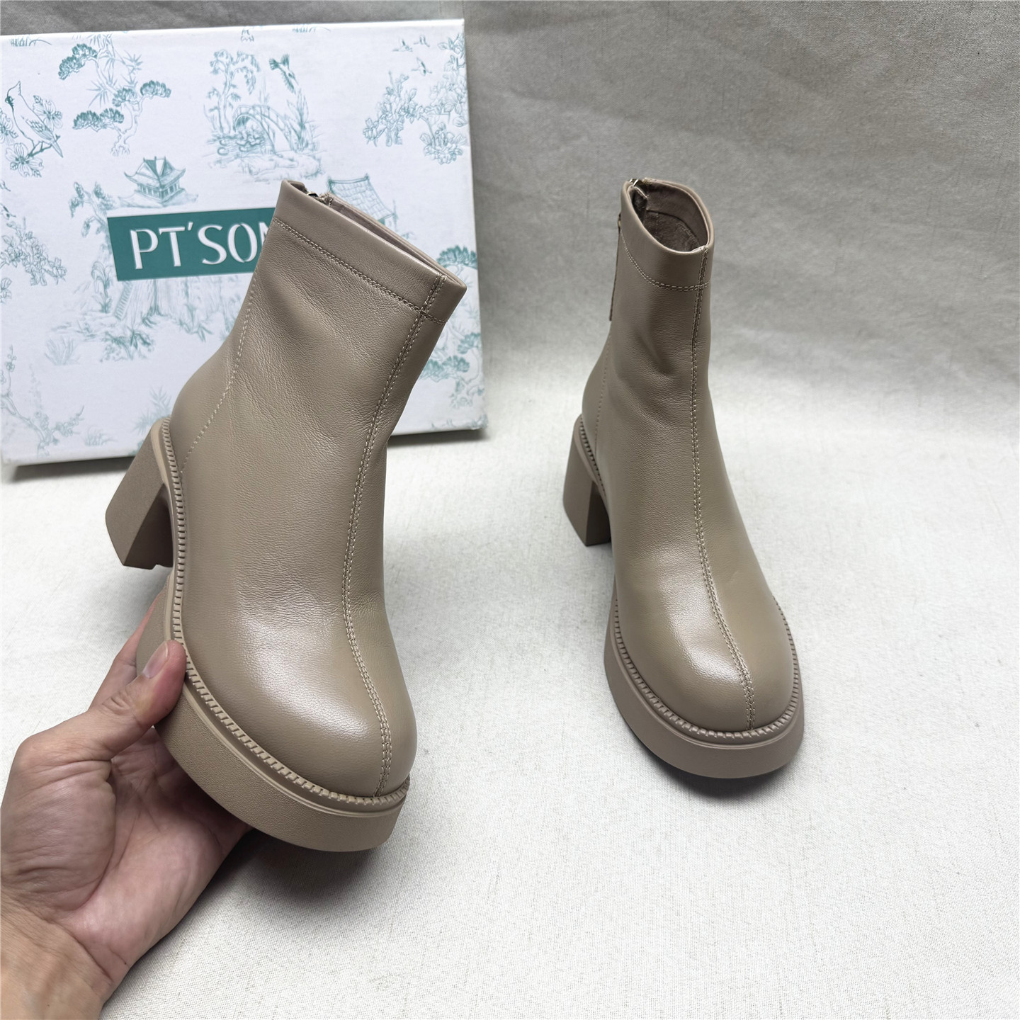 PT'SON/百田真皮时尚舒适时装靴