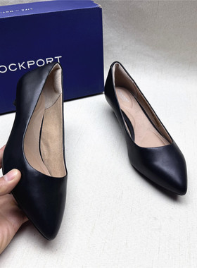 Rockport/乐步正品撤柜尖头细跟时装鞋女春秋新款牛皮单鞋清仓W