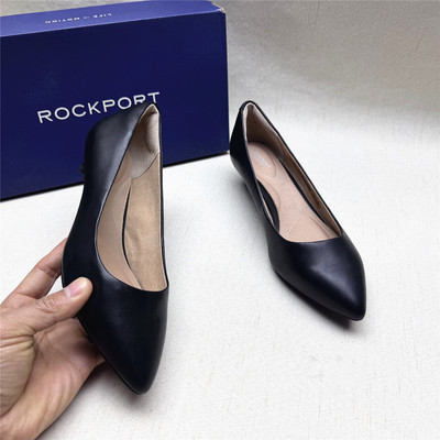 Rockport/乐步正品撤柜尖头细跟时装鞋女春秋新款牛皮单鞋清仓W