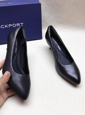 Rockport/乐步正品撤柜通勤时尖头舒适工作鞋女新款羊皮浅口单鞋M