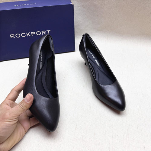 Rockport/乐步正品撤柜通勤时尖头舒适工作鞋女新款羊皮浅口单鞋M
