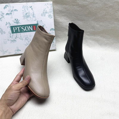 PT'SON/百田森真皮舒适时装靴女