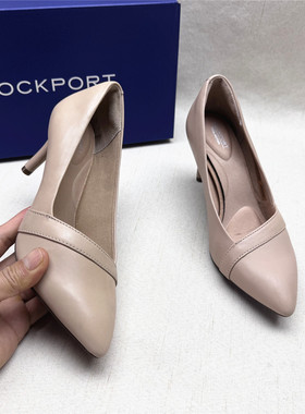 Rockport/乐步撤柜正品尖头时尚高跟时装鞋女春新款牛皮单鞋M清仓