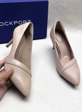 Rockport/乐步撤柜正品尖头时尚高跟时装鞋女春新款牛皮单鞋M清仓