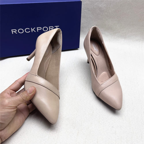 Rockport/乐步撤柜正品尖头时尚高跟时装鞋女春新款牛皮单鞋M清仓