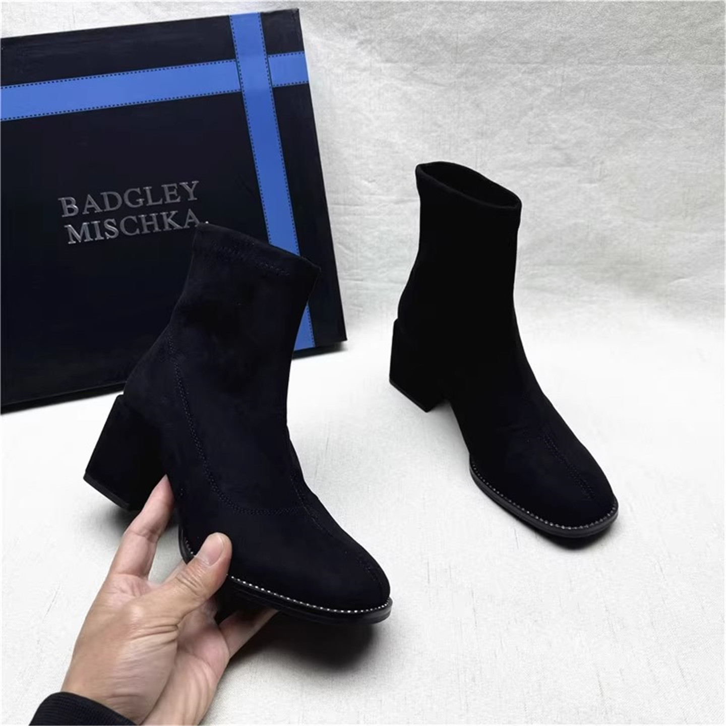 美国轻奢品牌撤柜水钻时装靴女