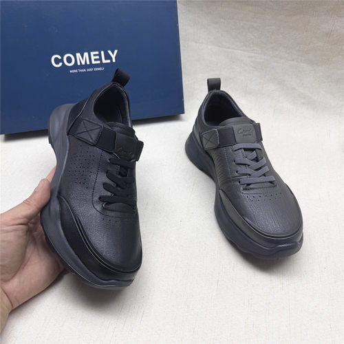 comely/康莉正品撤柜时尚厚底轻便舒适休闲男鞋新款牛皮套脚单鞋