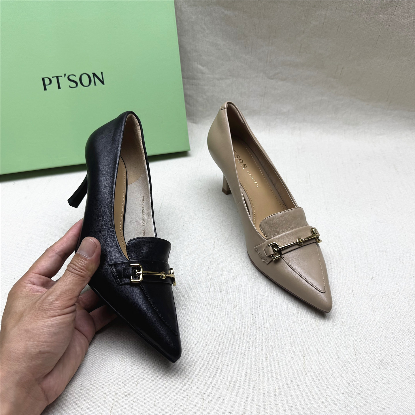 PT'SON/百田森撤柜真皮女单鞋