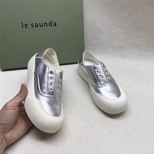 le saunda/莱尔斯丹5M正品撤柜休闲厚底懒人女鞋新款羊皮软底单鞋