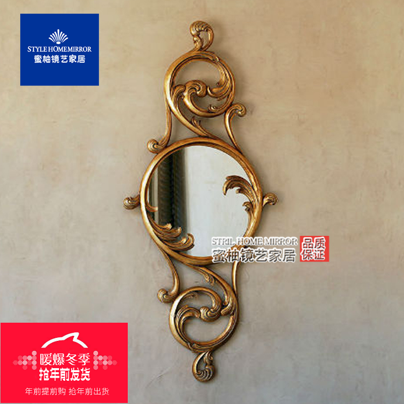 欧式巴洛克风格门厅玄关镜 法式墙面奢华壁挂 古典雕刻装饰镜定制在类目 住宅家具, 镜子类, 其他中 - 来自Buy2taobao.com提供专业的淘宝代购服务