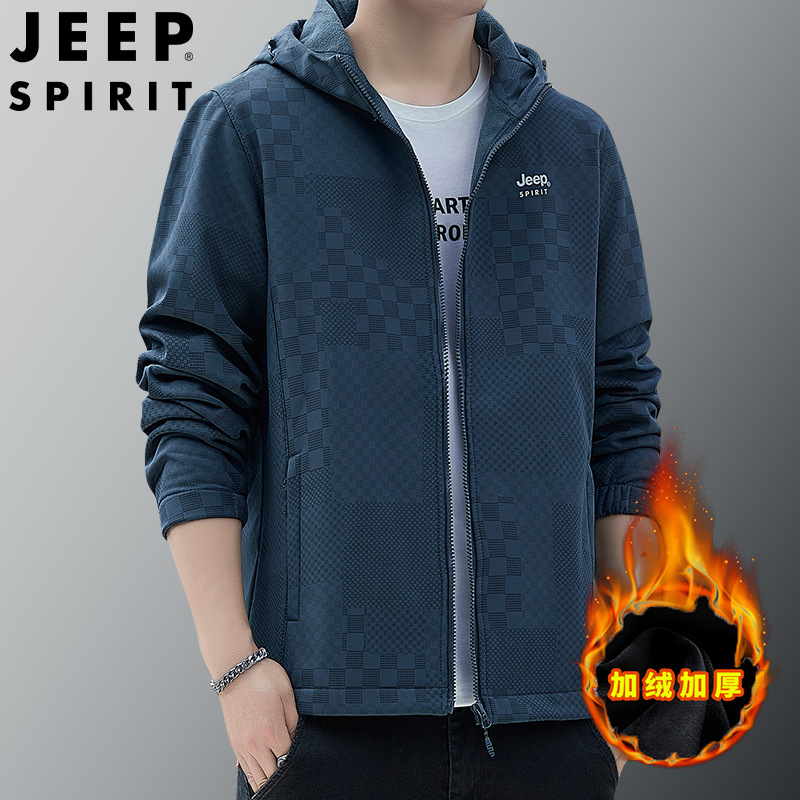 JEEP SPIRIT新款软壳男士风衣潮流休闲时尚夹克户外外套JC7297