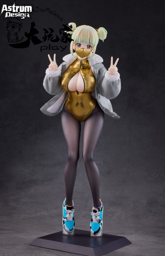 插画现货高开衩米娅口罩运动鞋