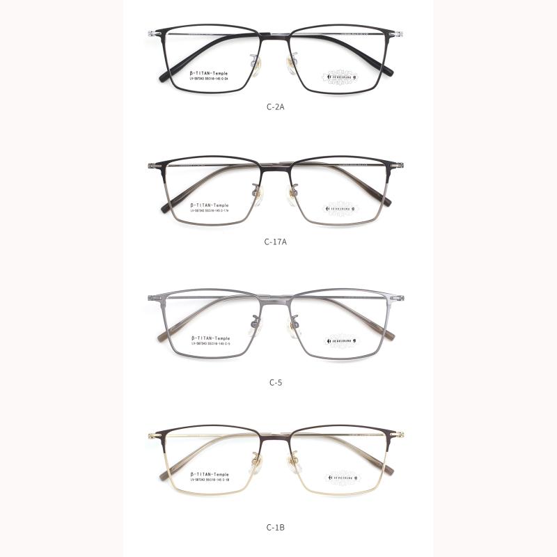 哥拓普眼镜架 levelnine/哥拓普休闲超轻β钛潮流眼镜框LV-S87343