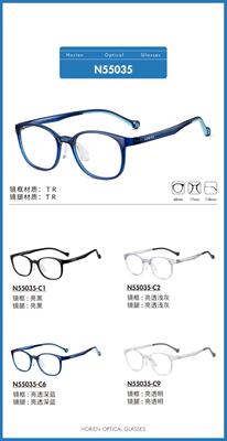 海俪恩眼镜架 HORIEN/超轻板材时尚复古多边形镜框 N55035