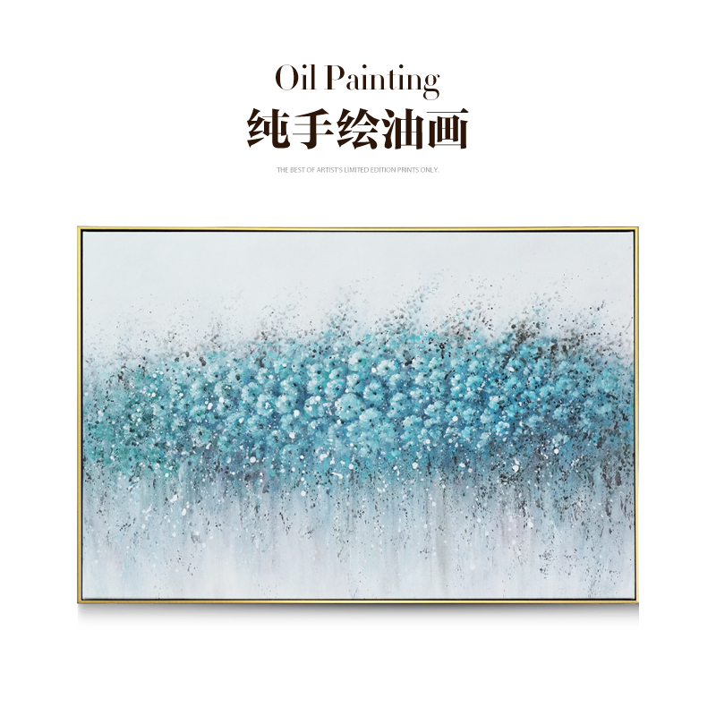 瑞杰 手绘油画《锦花》现代简约客厅治愈系装饰画 北欧卧室床头画图片