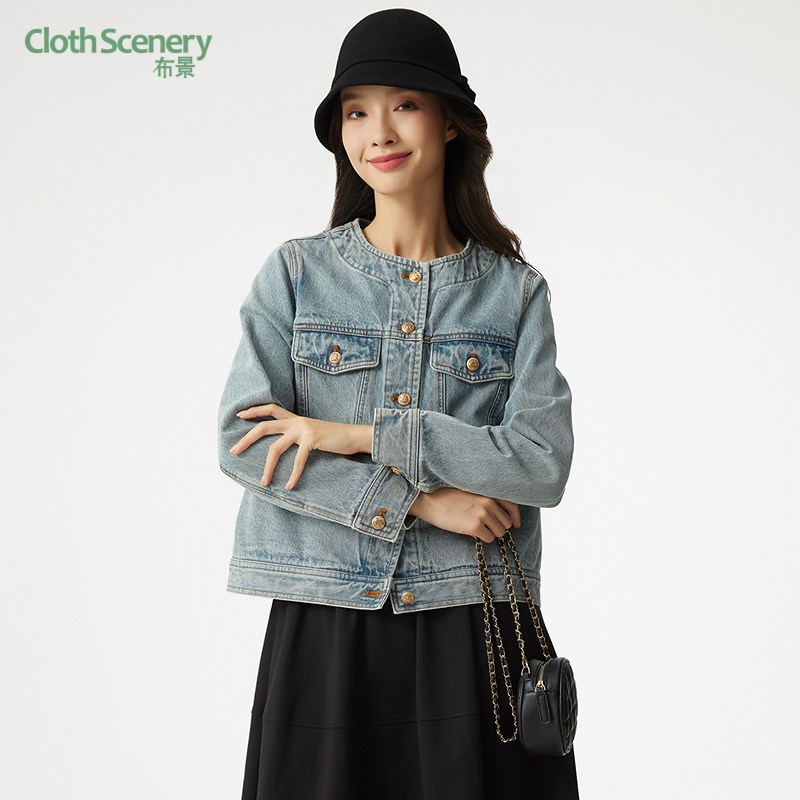 布景女装秋季新品牛仔短外套0011