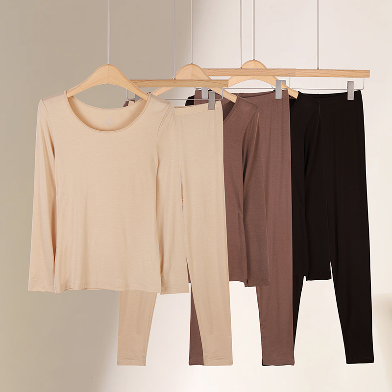 轻暖肌底衣薄款秋衣秋裤保暖套装