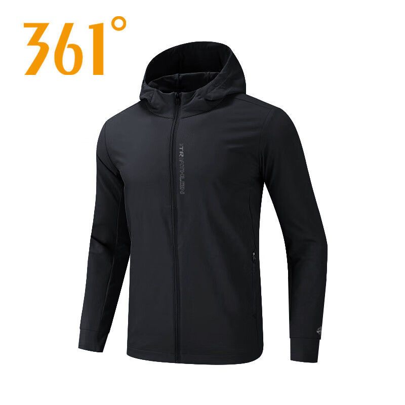 361度运动风衣男2025秋季新款连帽防风防晒衣运动外套男552524606