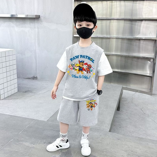 男孩子夏裝 兒童純棉套裝 小童夏季 短袖 男童汪汪隊衣服 寶寶夏天童裝