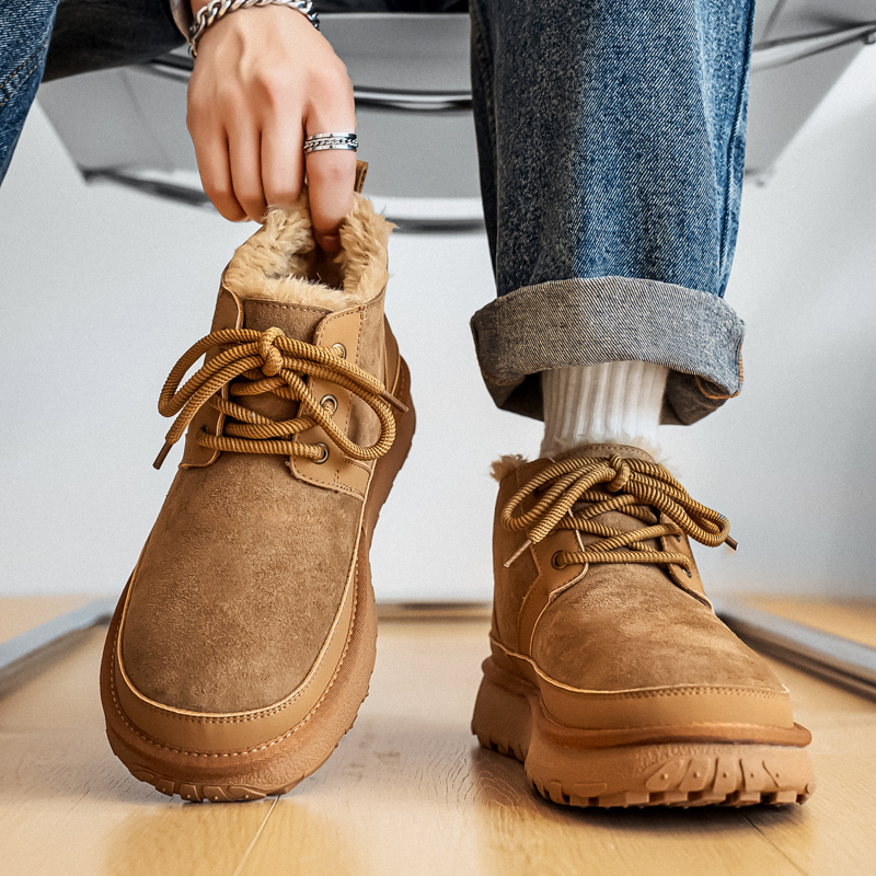 雪地靴男款2025新款冬季加绒加厚保暖棉鞋零下40度防寒鞋男士棉靴