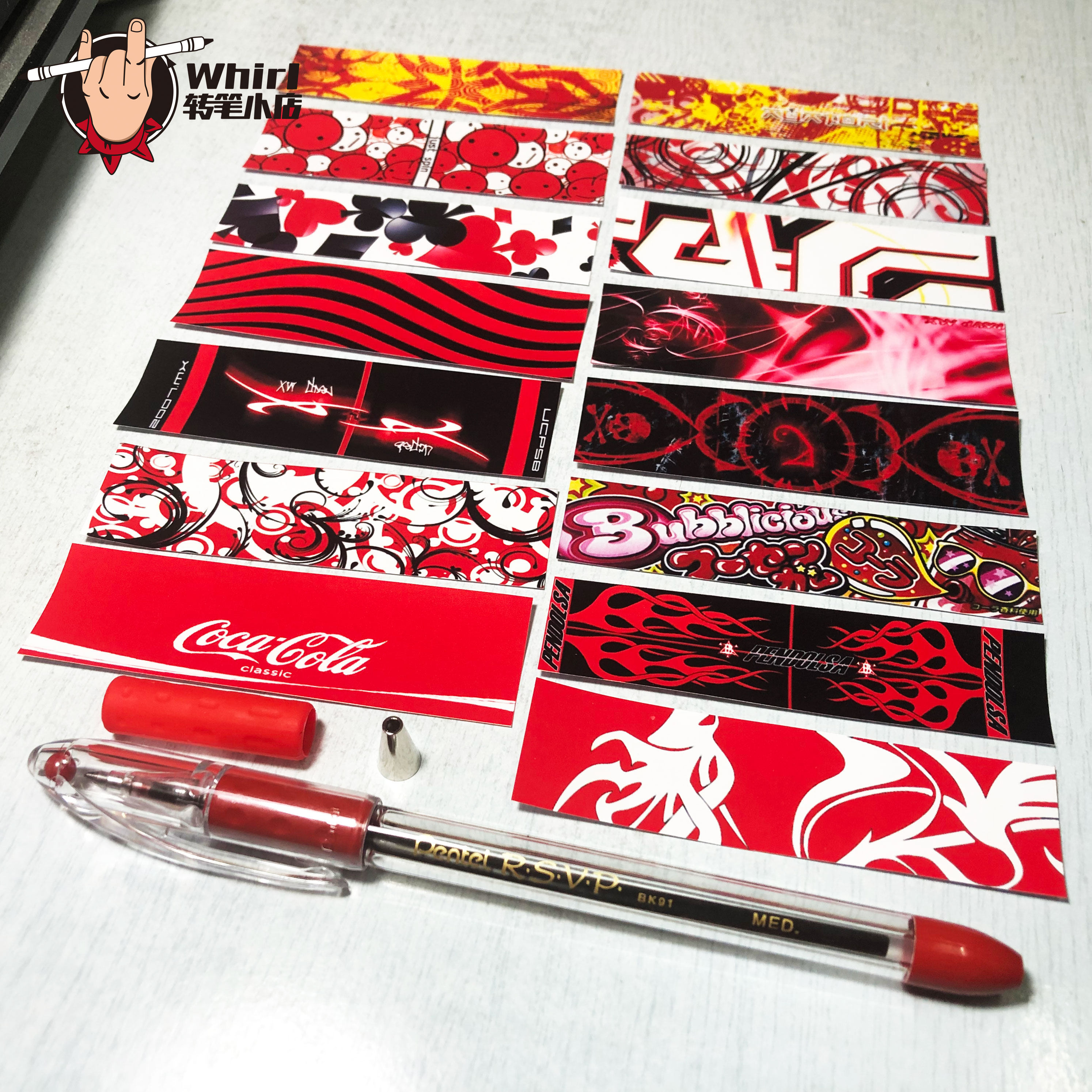 【Whirl转笔小店】RSVP MX红色红蓝材料包改笔新手材料转笔专用笔