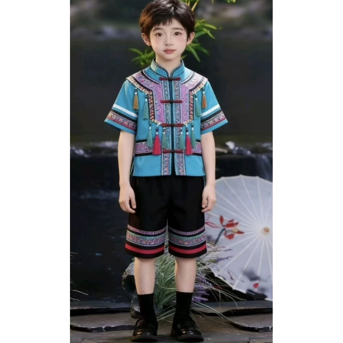 第十三届小荷风采舞蹈花瑶娃的星空梦演出服装儿童瑶族苗族表演服