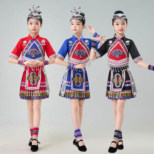 新款民族服装儿童演出服