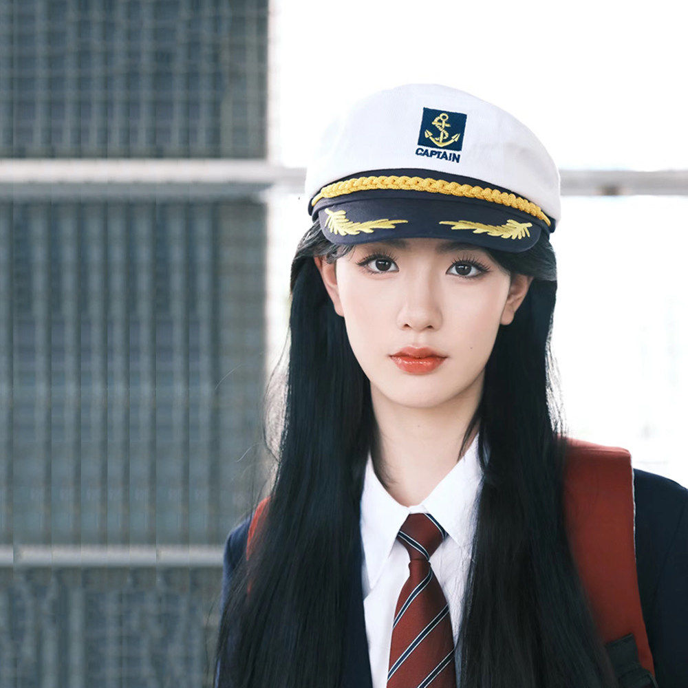 春秋冬季男女同款海军帽刺绣保暖画家帽纯棉制服帽欧美风船长帽子