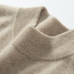 保暖毛衣套头羊毛中领打底针织衫 男半高领羊绒衫 秋冬新款 2024春装