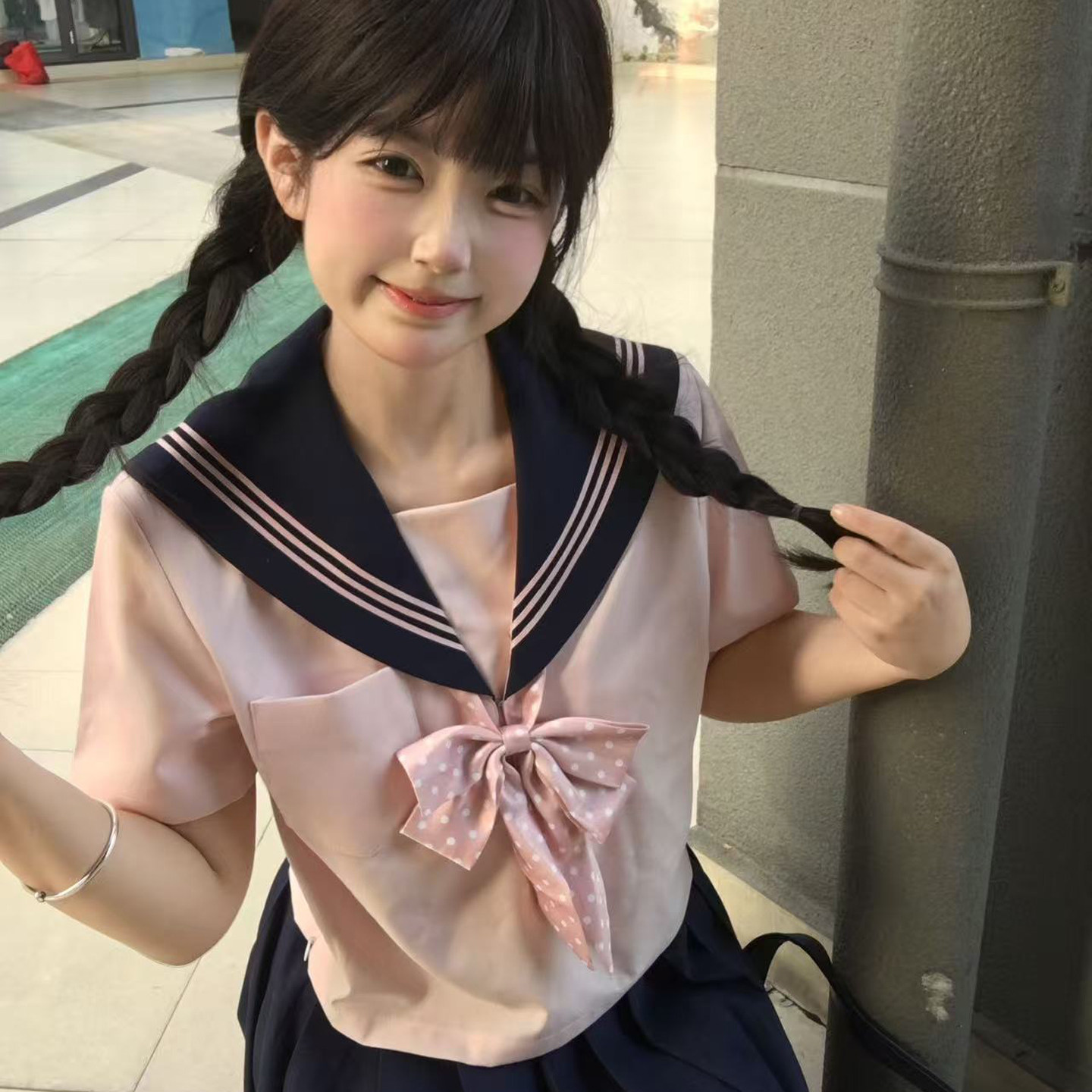 莎莎糖水手服短袖上衣原创正统JK制服【椿野樱】日夏季女套装校供