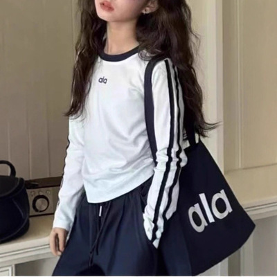 2025秋装波拉童装女童t恤长袖儿童女孩洋气打底衫女大童秋款上衣