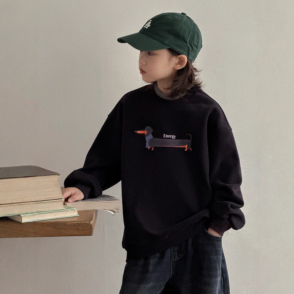 波拉童装男童加绒卫衣秋冬款2025大儿童装冬季一体绒加厚打底上衣