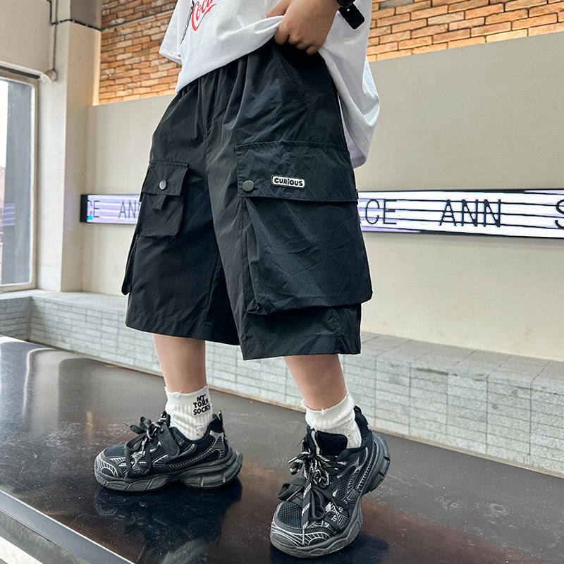 2026夏装波拉童装儿童装男女童工装短裤速干裤子中大童夏款5分裤